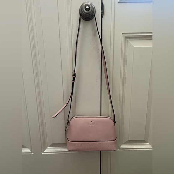 New! Kate Spade Blush Pink Crossbody Bag Zipper Top with Measurements - Picture 5 of 14